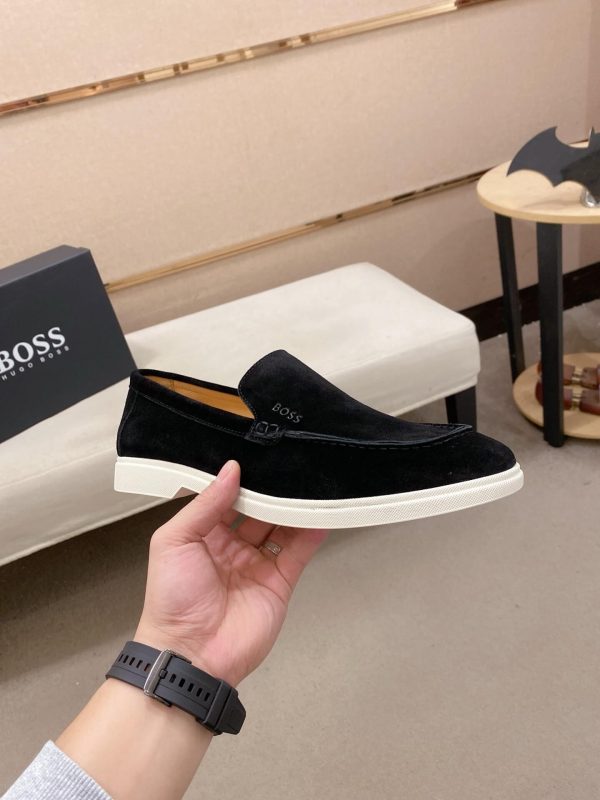 BOSS Sienne suede loafers
