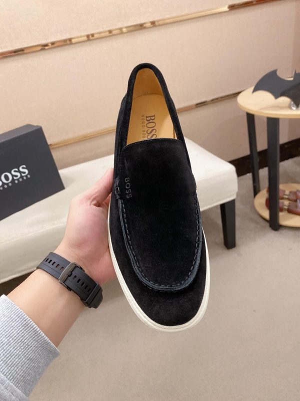 BOSS Sienne suede loafers
