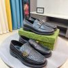 Black leather Gucci loafer