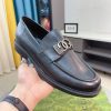 Black leather Gucci loafer