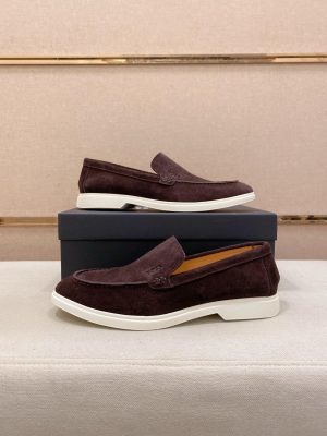 Boss Men's brown suede loafers