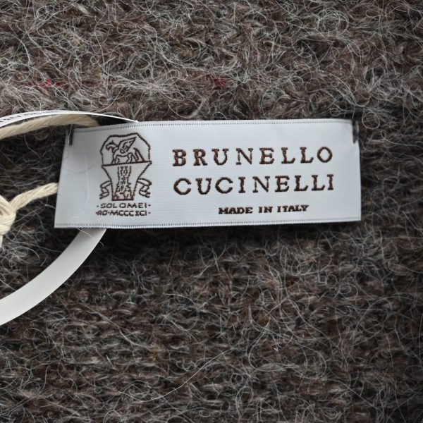 Brunello Cucinelli 'Geometric Jacquard' Cardigan- Grey