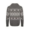 Brunello Cucinelli 'Geometric Jacquard' Cardigan- Grey