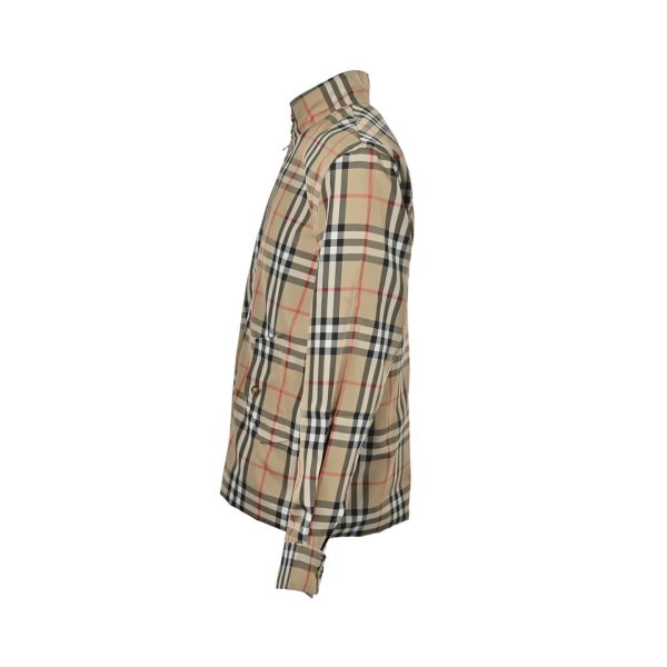 Burberry Check Harrington Collar Zip-Up Jacket- Beige (10) Burberry Check Harrington Collar Zip-Up Jacket- Beige