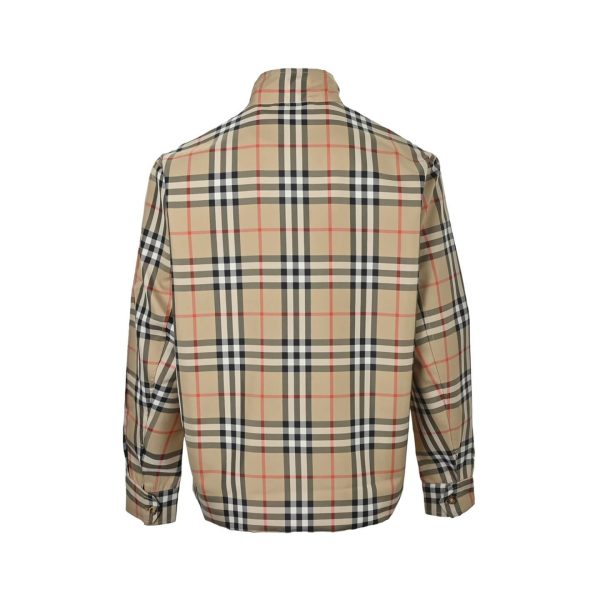 Burberry Check Harrington Collar Zip-Up Jacket- Beige (9) Burberry Check Harrington Collar Zip-Up Jacket- Beige