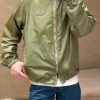 Burberry Checker-tape Nylon Hooded Jacket- Green (1) Burberry Checker-tape Nylon Zipped Hooded Jacket- Green