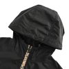 Burberry Checker-tape Nylon Zipped Hooded Jacket- Black