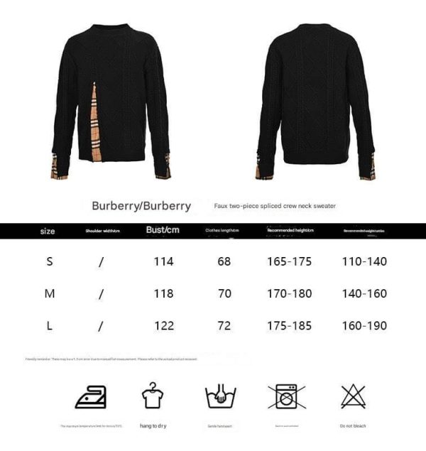 Burberry Nolen Cotton Crew Neck Sweatshirt- Black (12) Burberry Nolen Cotton Crew Neck Sweatshirt- Black