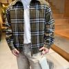 Burberry Plaid Check Cashmere Jacket- Green (1) Burberry Plaid Check Cashmere Jacket- Green