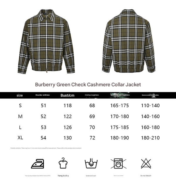 Burberry Plaid Check Cashmere Jacket- Green (1) Burberry Plaid Check Cashmere Jacket- Green