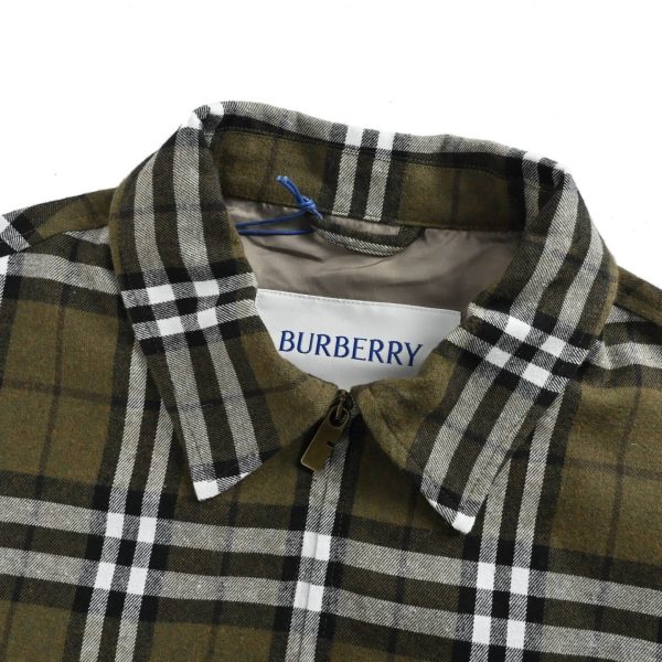 Burberry Plaid Check Cashmere Jacket- Green (6) Burberry Plaid Check Cashmere Jacket- Green