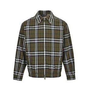 Burberry Plaid Check Cashmere Jacket- Green