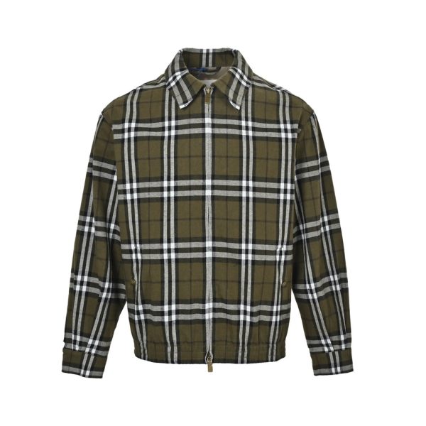Burberry Plaid Check Cashmere Jacket- Green (9) Burberry Plaid Check Cashmere Jacket- Green