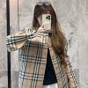 Burberry Plaid Overshirt Jacket- Beige