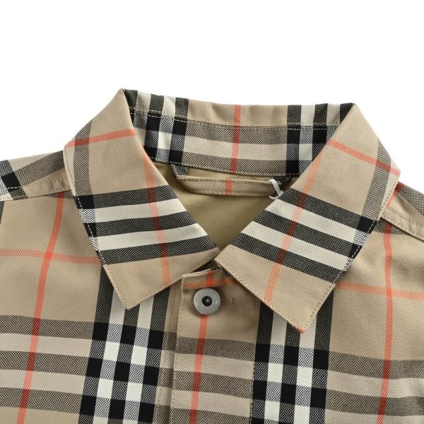 Burberry Plaid Overshirt Jacket- Beige