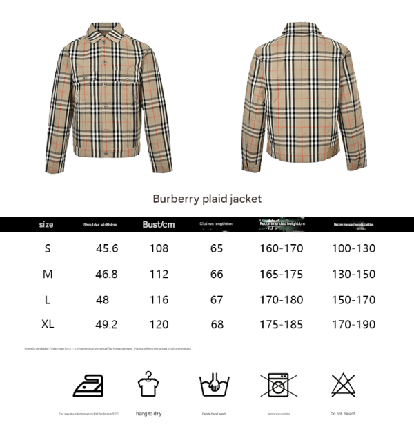 Burberry Plaid Overshirt Jacket- Beige