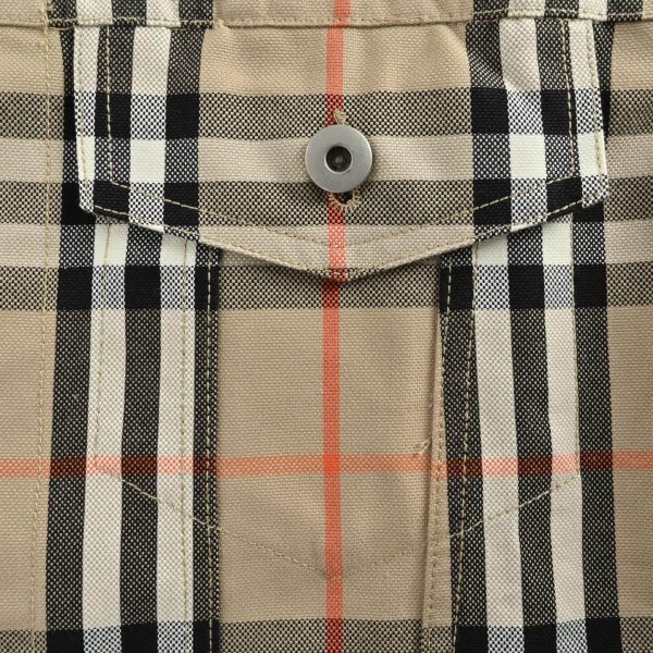 Burberry Plaid Overshirt Jacket- Beige