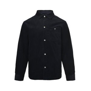 Burberry War Horse Corduroy Shirt Jacket- Black
