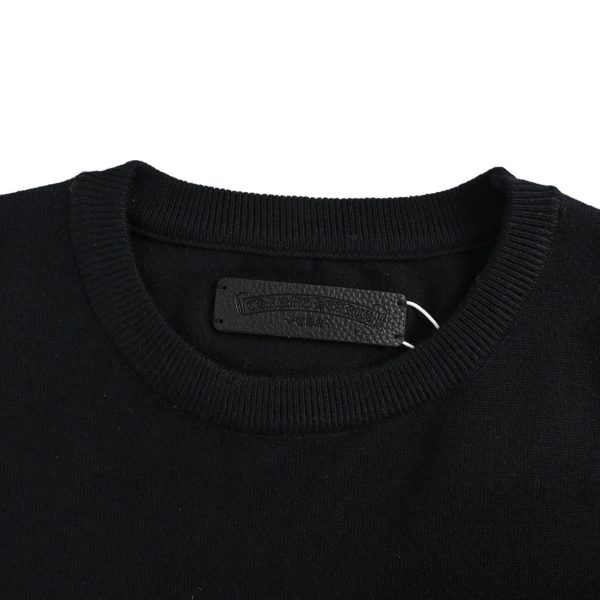 Chrome Hearts Sanskrit Letter Sleeves Crewneck Sweatshirt- Black