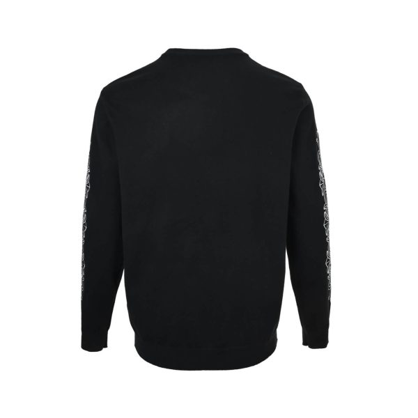 Chrome Hearts Sanskrit Letter Sleeves Crewneck Sweatshirt- Black