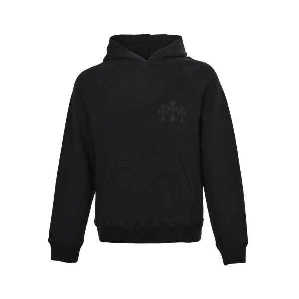 Chrome Hearts Y Not Cemetery Cross Hoodie- Black