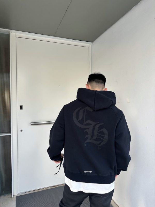 Chrome Hearts Y Not Cemetery Cross Hoodie- Black