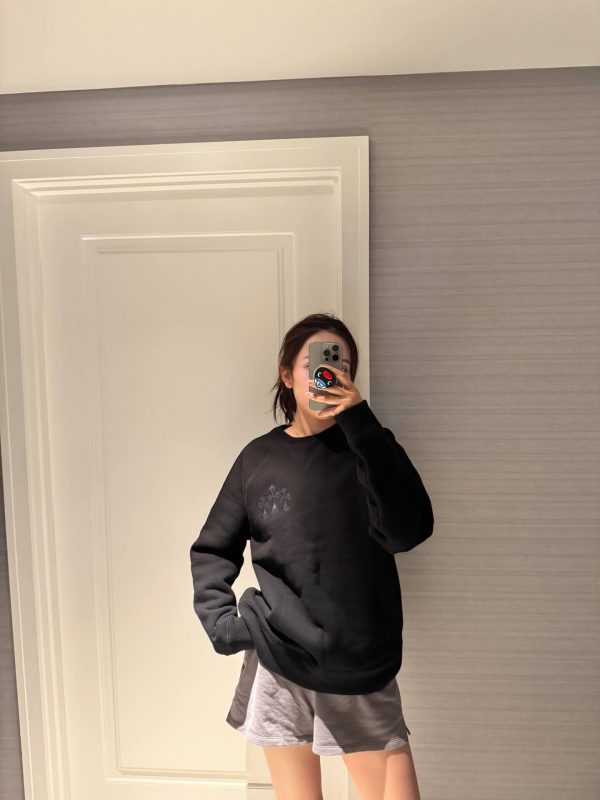 Chrome Hearts Y Not Cemetery Cross Sweatshirt- Black