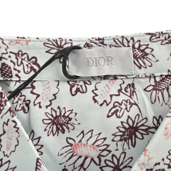 Dior Floral and Bird Print long-sleeved shirt- Light Blue