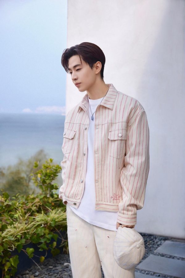 Dior and Hylton Nel Mki Cotton Denim Stripe Jacket- White (4) Dior and Hylton Nel Mki Cotton Denim Stripe Jacket- White