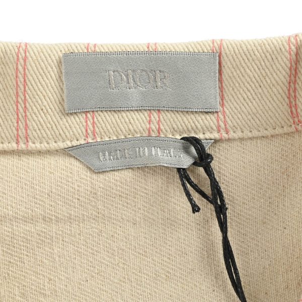 Dior and Hylton Nel Mki Cotton Denim Stripe Jacket- White (5) Dior and Hylton Nel Mki Cotton Denim Stripe Jacket- White