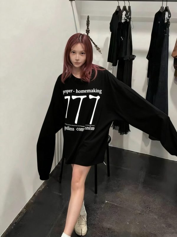 Enfants Riches Déprimés 777 Long-Sleeved T-Shirt- Black