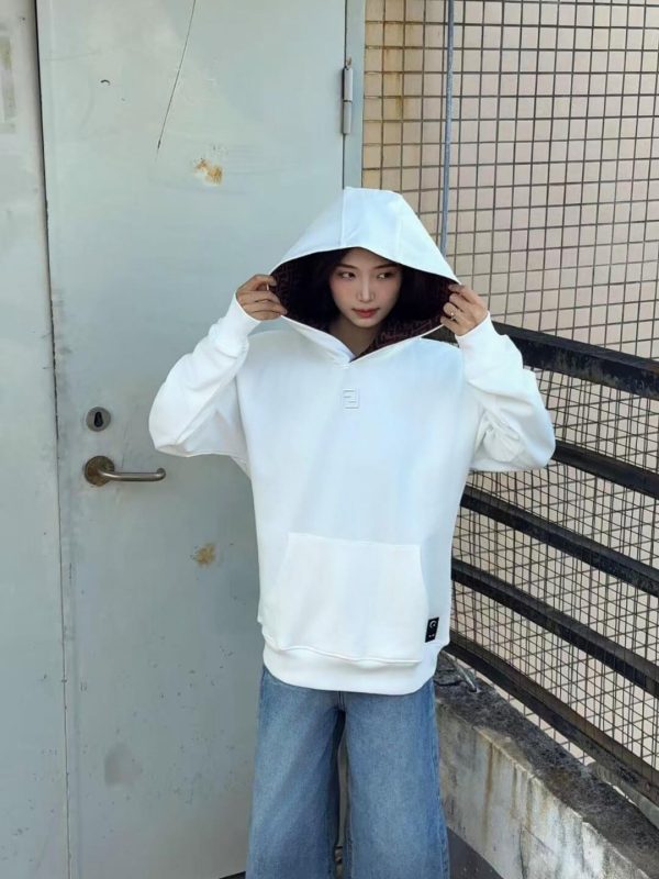 Fendi Brand Sweatshirt Hoodie- White