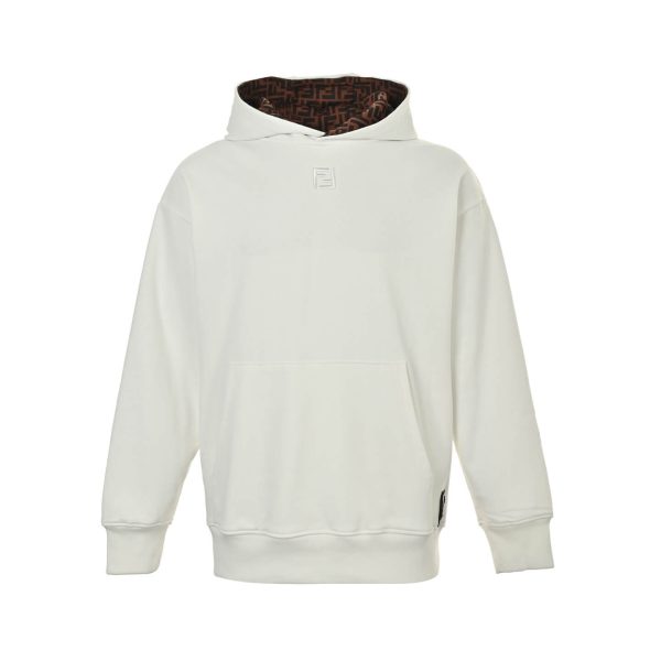 Fendi Brand Sweatshirt Hoodie- White