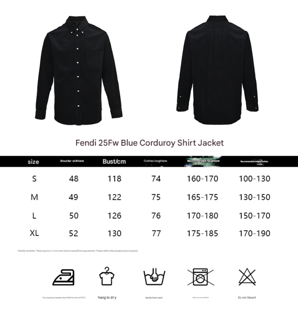 Fendi Corduroy Shirt Jacket- Blue (1) Fendi Corduroy Shirt Jacket- Blue
