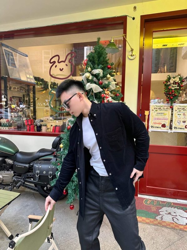 Fendi Corduroy Shirt Jacket- Blue (3) Fendi Corduroy Shirt Jacket- Blue