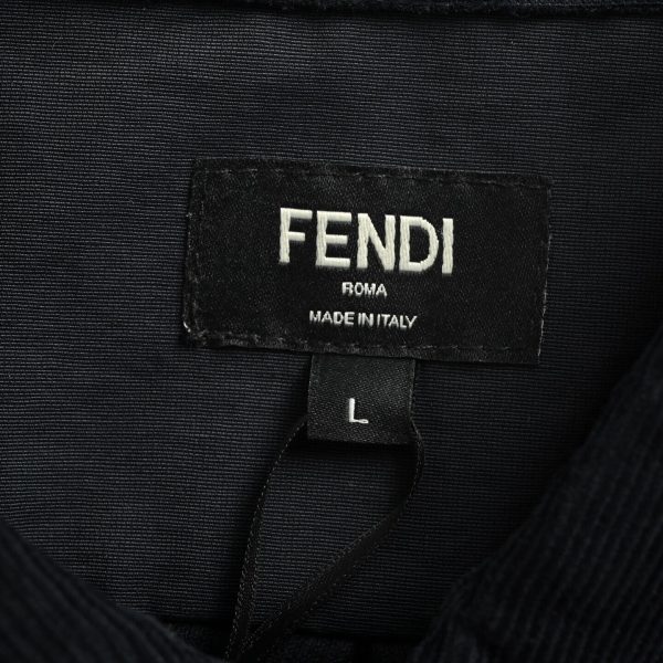Fendi Corduroy Shirt Jacket- Blue (4) Fendi Corduroy Shirt Jacket- Blue