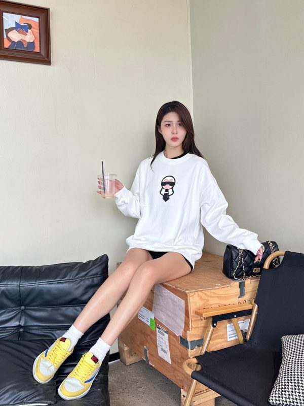 Fendi Karl Lagerfeld Crew Neck Sweatshirt- White