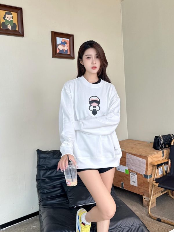 Fendi Karl Lagerfeld Crew Neck Sweatshirt- White