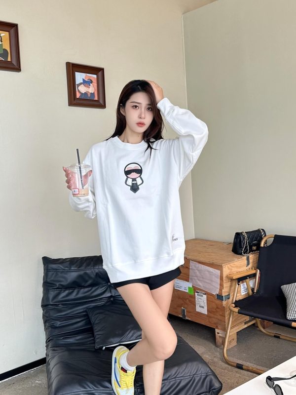 Fendi Karl Lagerfeld Crew Neck Sweatshirt- White