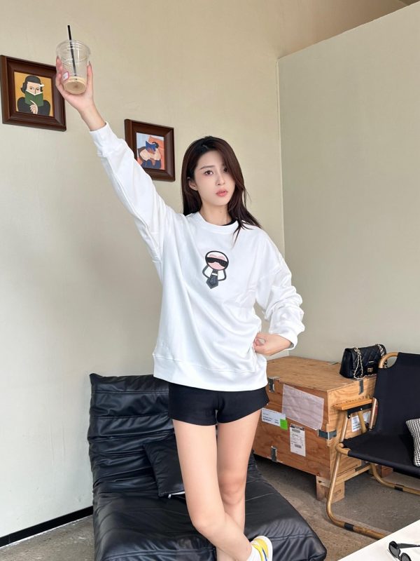 Fendi Karl Lagerfeld Crew Neck Sweatshirt- White