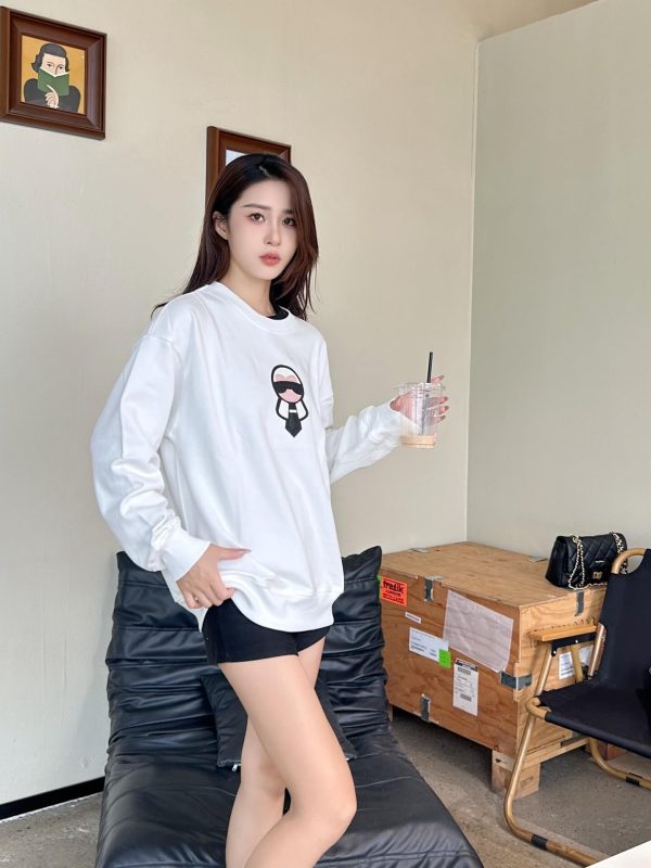 Fendi Karl Lagerfeld Crew Neck Sweatshirt- White