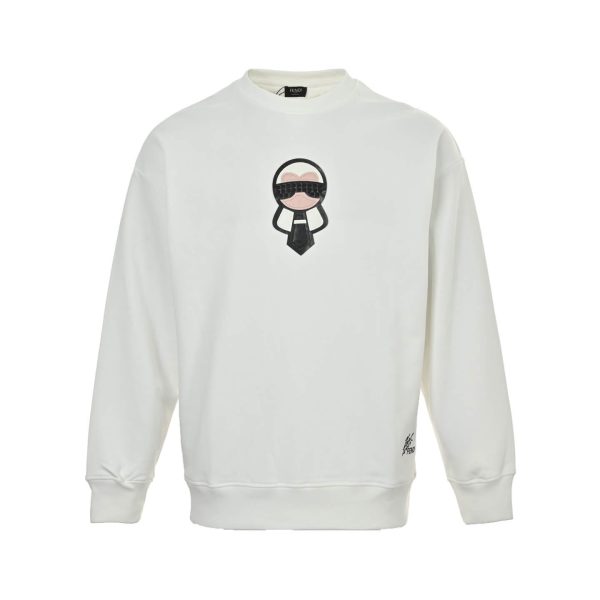 Fendi Karl Lagerfeld Crew Neck Sweatshirt- White