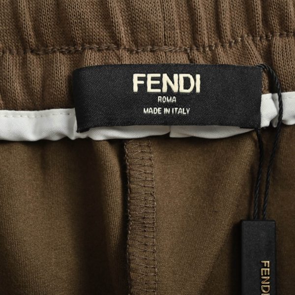 Fendi Monster Eyes Print Sweatpants- Brown