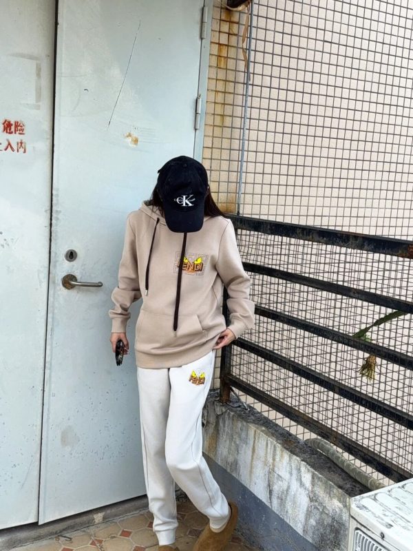 Fendi Monster Eyes Print Sweatpants- Off-White