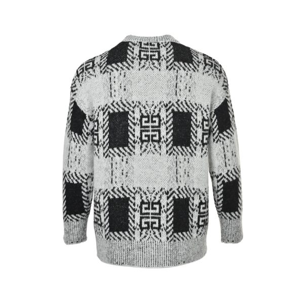 Givenchy Black And White Mohair Knit Sweater. (11) Givenchy Mohair Knit Sweater- Black & White