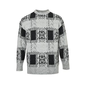 Givenchy Mohair Knit Sweater- Black & White