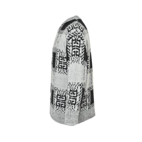 Givenchy Black And White Mohair Knit Sweater. (13) Givenchy Mohair Knit Sweater- Black & White