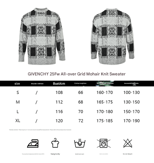 Givenchy Black And White Mohair Knit Sweater. (2) Givenchy Mohair Knit Sweater- Black & White