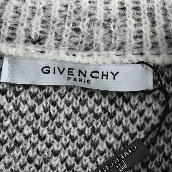 Givenchy Black And White Mohair Knit Sweater. (5) Givenchy Mohair Knit Sweater- Black & White
