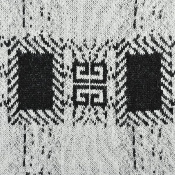Givenchy Black And White Mohair Knit Sweater. (7) Givenchy Mohair Knit Sweater- Black & White